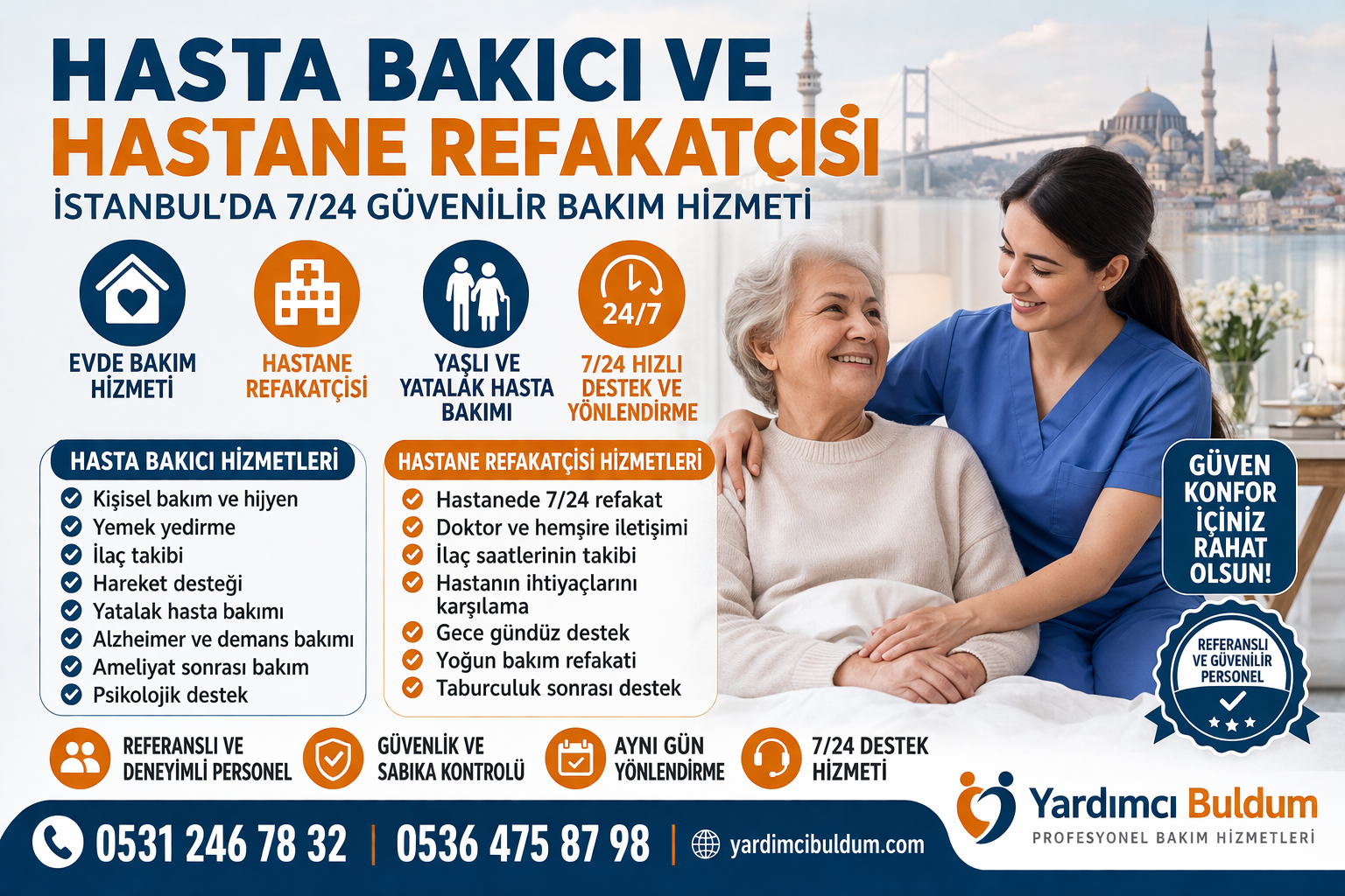 Hasta Bakıcı ve Hastane Refakatçisi (İstanbul 2026 Rehberi)
